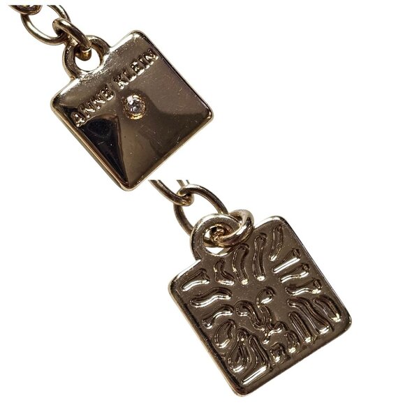 Anne Klein 19" Red Garnet Purple Amethyst Geometric Style Faceted Chunk Necklace - Picture 3 of 3